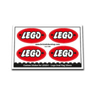 Custom Sticker - Lego Logo for Oval Flag 55mm