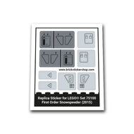 Replica Sticker voor Set 75100 - First Order Snowspeeder