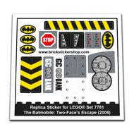 Replacement Sticker for Set 7781 - The Batmobile: Two-Face&#039;s Escape