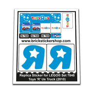 Replica Sticker voor Set 7848 - Toys &#039;R&#039; Us Truck