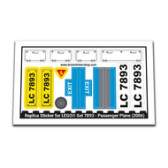 Replacement Sticker for Set 7893 - Passenger Plane