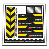 Replacement Sticker for Set 8069 - Backhoe Loader