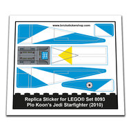 Replacement Sticker for Set 8093 - Plo Koon&#039;s Jedi Starfighter