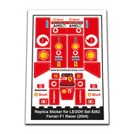 Replacement Sticker for Set 8362 - Ferrari F1 Racer 1:24