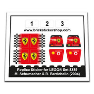 Replacement Sticker for Set 8389 - M. Schumacher &amp; R. Barrichello
