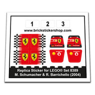 Replacement Sticker for Set 8389 - M. Schumacher &amp; R. Barrichello