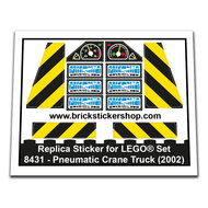 Replica Sticker voor Set 8431 - Pneumatic Crane Truck