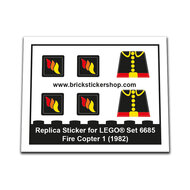 Replacement Sticker for Set 6685 - Fire Copter 1
