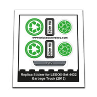 Replacement Sticker for Set 4432 - Garbage Truck