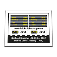 Replacement Sticker for Set 4532 - Manual Level Crossing