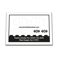 Replacement Sticker for Set 4536 - Blue Hopper Car