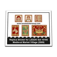 Replica Sticker voor Set 10193 - Medieval Market Village