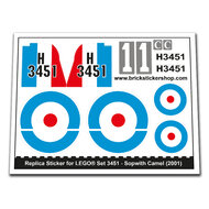 Replacement Sticker for Set 3451 - Sopwith Camel