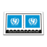 Replacement Sticker for Set 106 - UNICEF Van