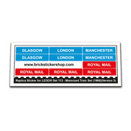 Replacement Sticker for Set 113 - Motorized Train Set (Version 3)