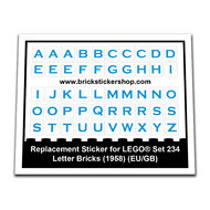 Replacement Sticker for Set 234 - Letter Bricks (EU/GB)