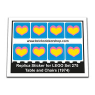 Replacement Sticker for Set 275 - Table and Chairs