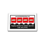 Replacement Sticker for Set 455 - Lear Jet