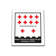Replacement Sticker for Set 606 - Ambulance