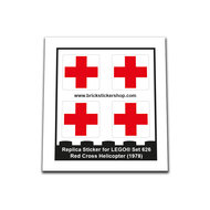 Replica Sticker voor Set 626 - Red Cross Helicopter
