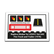 Replacement Sticker for Set 640 - Fire Truck and Trailer