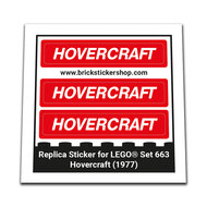 Replacement Sticker for Set 663 - Hovercraft
