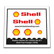 Replacement Sticker for Set 671 - Shell Fuel Pumper