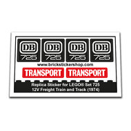 Replacement Sticker for Set 725 - 12V Freight Train and Track