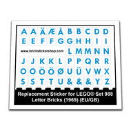 Replacement Sticker for Set 988 - Letter Bricks (EU/GB)