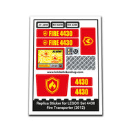 Replacement Sticker for Set 4430 - Fire Transporter