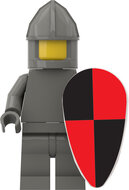 Custom Sticker - Black &amp; Red Ovoid Shields