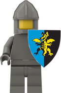 Custom Sticker - Dragon Standing Triangular Shields (Blue)