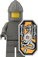 Custom Sticker - Silver Dragon Octagonal Shields