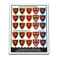 Custom Sticker - Dragon Masters Triangular Shields by Brickstars