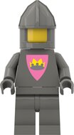 Custom Sticker - Classic Crown Shield Torsos (Dark Grey on Dark Pink Shield)