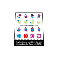 Replacement Sticker for Set 260 - Complete Living Room Set