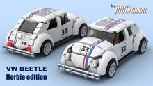 Custom Sticker for Rebrickable MOC-99243 - VW Beetle (Herbie Edition) by MOCturnal