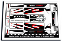 Replacement Sticker for Set 76896 - Nissan GT-R NISMO