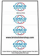 Custom Sticker - Container Cosco Schipping (blauw-rood)