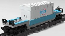Custom Sticker - Container Cosco Schipping (blauw-rood)