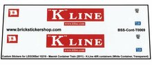 Custom Sticker - Container K-LINE 40ft (White Container)