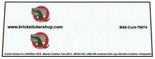 Custom Sticker - Container MITSUI OSL LINES 40ft (Old Logo Dark Blue Container)