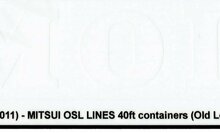 Custom Sticker - Container MITSUI OSL LINES 40ft (Old Logo Dark Blue Container)