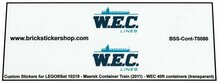 Custom Sticker - Container WEC 40ft