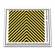 Custom Sticker - Black &amp; Yellow Stripes (3mm) (V2)