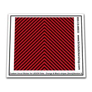 Custom Sticker - Red &amp; Black Stripes (2mm)