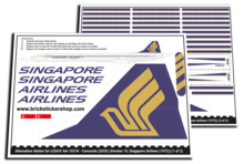 Alternatieve Sticker voor Set 10318 - Concorde (Versie 10, Singapore Airlines)