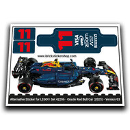 Alternatieve Sticker voor Set 42206 - Oracle Red Bull Racing RB20 Car (Versie 03)