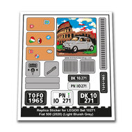 Replacement Sticker for Set 10271 - Fiat 500 (Light Bluish Grey)