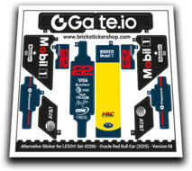 Alternative Sticker for Set 42206 - Oracle Red Bull Racing RB20 Car (Version 08, RB21 livery)
